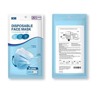 Disposable mask with three layers of protection 20 pieces